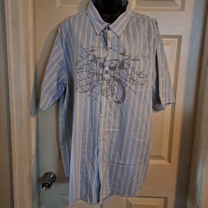 De Coded button up graphic shirt A-50